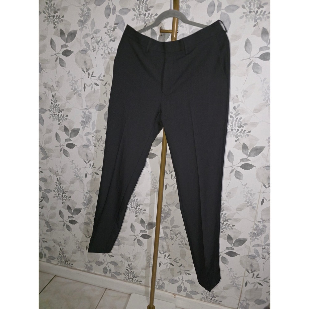 Haggar H26 Mens Premium Stretch Slim Fit Dress Pants charcoal 33x32 HD80928